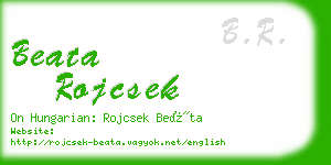 beata rojcsek business card